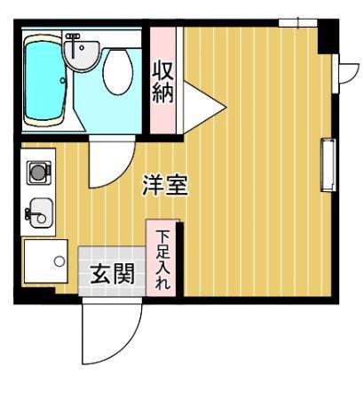マノアールトノ(ワンルーム/1階)の間取り写真