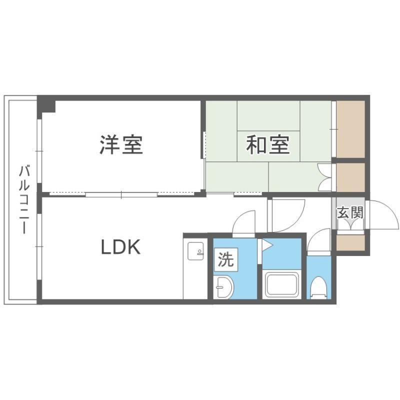 ANGIE・たかつビル(2LDK/3階)の間取り写真