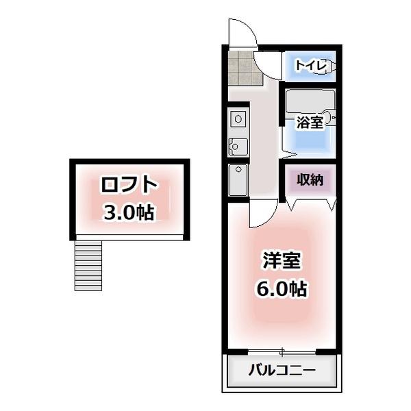 アネックスコート(1K/2階)の間取り写真