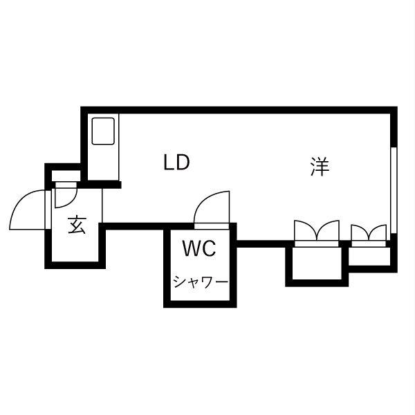 ノースタウンハウス(ワンルーム/5階)の間取り写真
