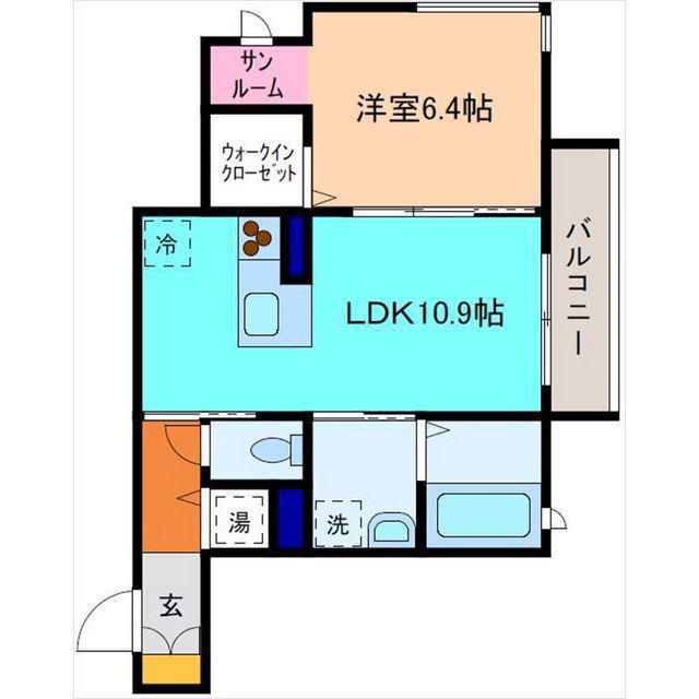 プリヴィーボ(1LDK/2階)の間取り写真