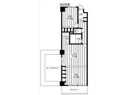 高輪26番館(2LDK/5階)の間取り写真