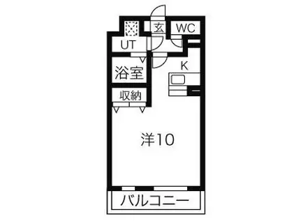 大島マンション2(1K/2階)の間取り写真