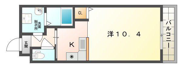 サン守口(ワンルーム/4階)の間取り写真