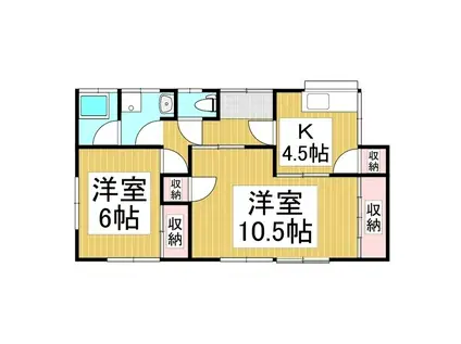 中沼アパート(3DK/1階)の間取り写真