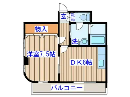 YAKATA(1DK/2階)の間取り写真