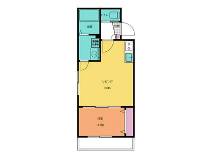 ウンベラータ(1LDK/3階)の間取り写真