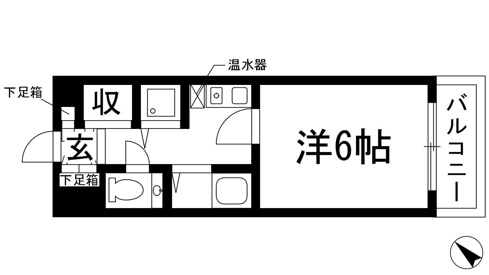 マグノリア箕面(1K/4階)の間取り写真
