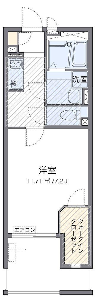 ミランダトーラス(1K/2階)の間取り写真