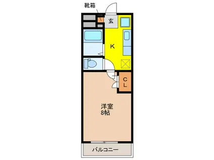 KDマンション平松(1K/3階)の間取り写真