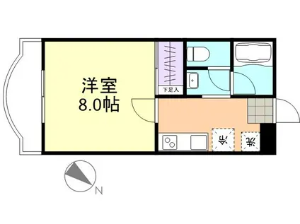 シンフォニア中央(1K/3階)の間取り写真