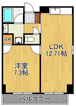タカフジ・アパートメント(1LDK/9階)の間取り写真
