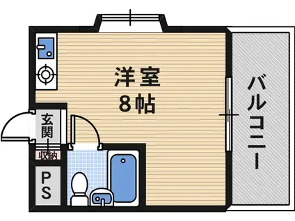 インペリアル住吉大社(ワンルーム/3階)の間取り写真