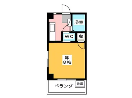 マ・メゾンII(1K/1階)の間取り写真