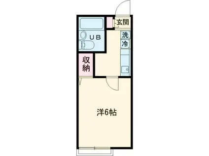 アパートメントハウスウエジマ(1K/1階)の間取り写真