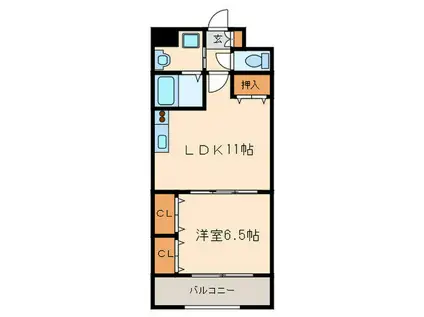 アネックス金山(1LDK/5階)の間取り写真