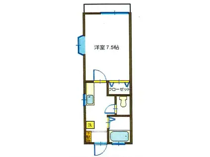 NOAH(1K/1階)の間取り写真