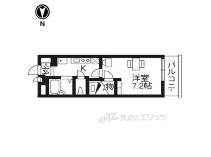 レオパレスインパクトⅡ(1K/1階)の間取り写真