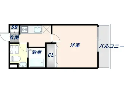 RITZ SQUARE GRACE(1K/1階)の間取り写真