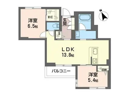 FIRST SCENE V番館(2LDK/3階)の間取り写真