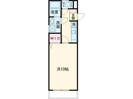 アゼリアコート(1K/1階)の間取り写真