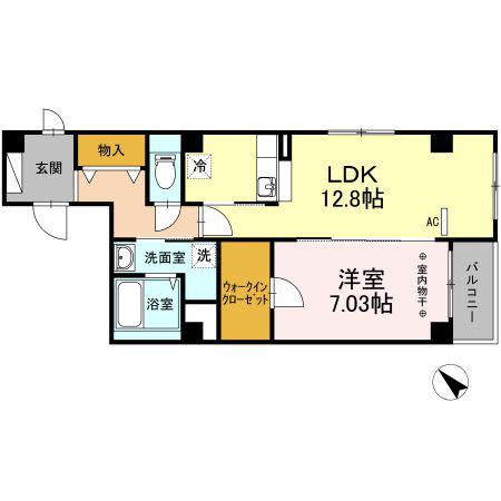 SAICHI 銀座東(1LDK/5階)の間取り写真
