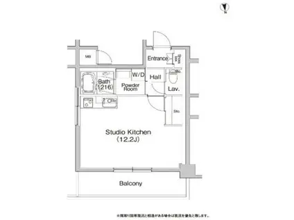 コンフォリア赤羽岩淵(ワンルーム/9階)の間取り写真