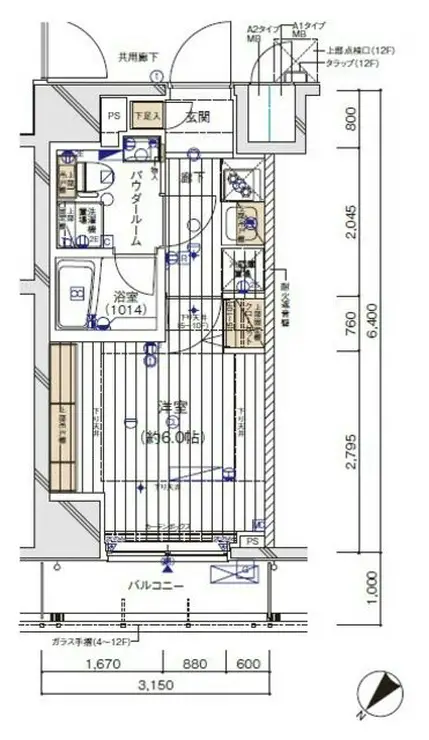 メインステージ川崎EAST 10階階 間取り