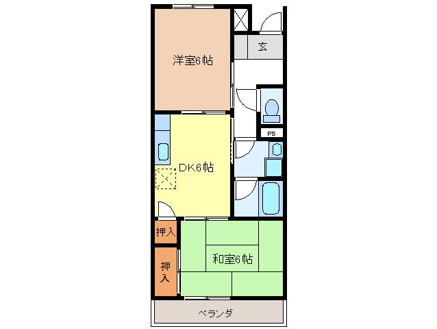 リンピアホープ(2DK/3階)の間取り写真