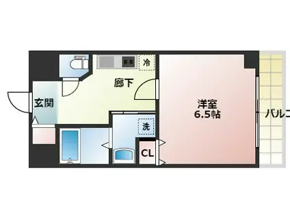 モンテノーム南堀江(1K/3階)の間取り写真