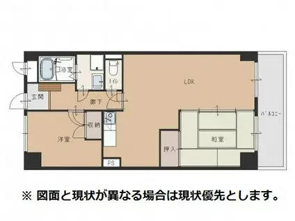 ライフ21 INA(2LDK/2階)の間取り写真