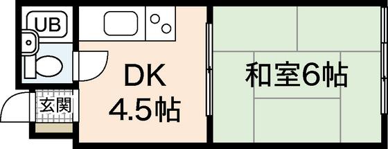 第2正信ビル(1DK/3階)の間取り写真