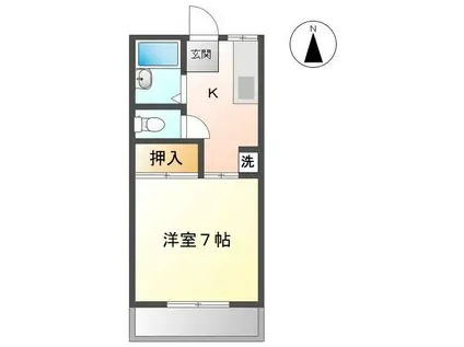 PAL音夢館(1K/2階)の間取り写真