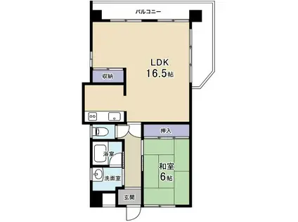 ヴェルメゾン浜松(2LDK/6階)の間取り写真