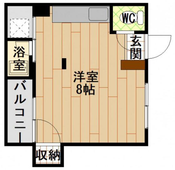 レジデンスコンフォート(ワンルーム/3階)の間取り写真