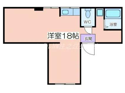 パレロンシャム(ワンルーム/1階)の間取り写真