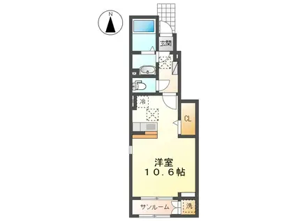 ファイアブルーム大森(ワンルーム/1階)の間取り写真