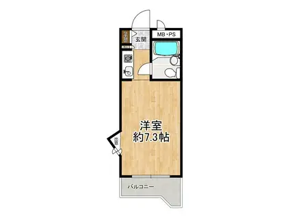 ジョイフル武庫之荘I(1K/1階)の間取り写真