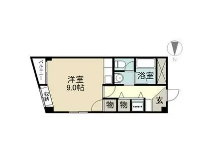 メゾン.ド.ブルーコロネット(ワンルーム/2階)の間取り写真