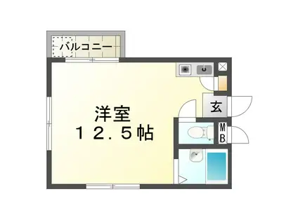 垂水ハイツ(ワンルーム/2階)の間取り写真