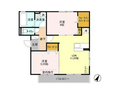 シーガル・Ⅱ(2LDK/2階)の間取り写真