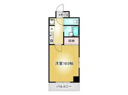 メイセイハイツII(1K/3階)の間取り写真