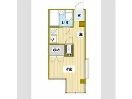 レストフル(ワンルーム/2階)の間取り写真