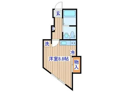 IIE SAINT-LOUIS I(1K/1階)の間取り写真