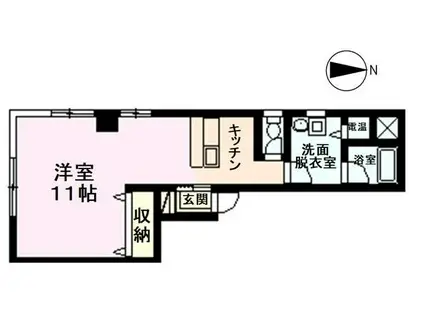 木更津パレス(1K/3階)の間取り写真