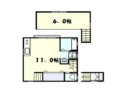ラ・ミューズ(1LDK/2階)の間取り写真