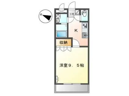 チェリーハイツ(1K/1階)の間取り写真