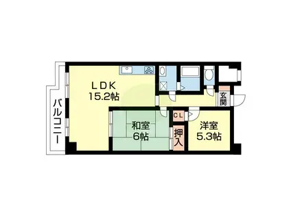 プリムローズ(3LDK/7階)の間取り写真