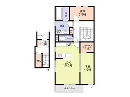 JUSTE PAIX SATO(1SLDK/1階)の間取り写真