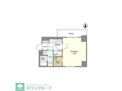 BLAU菊川(1K/5階)の間取り写真